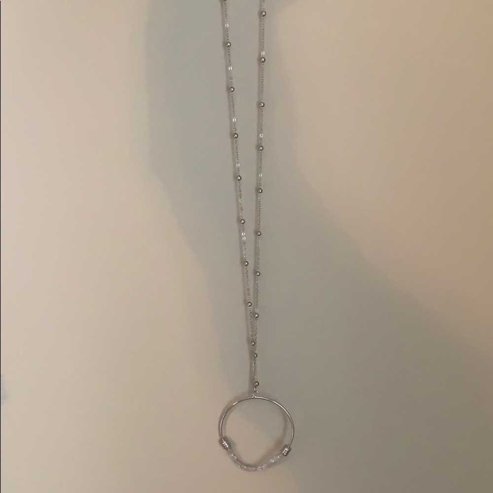 dangly silver necklace